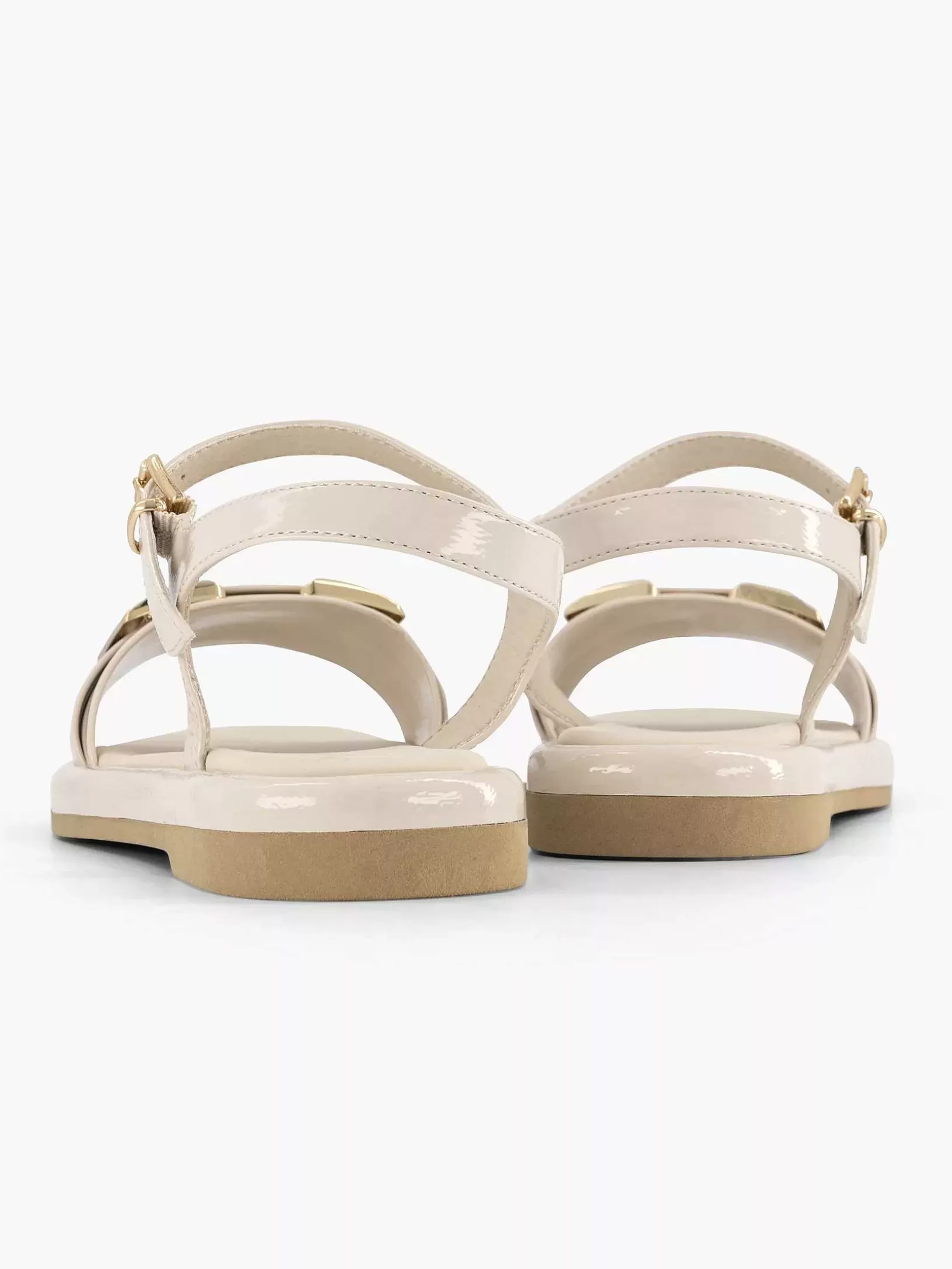 Sandalen | Graceland Beige Sandale Mit Dekorativer Schnalle