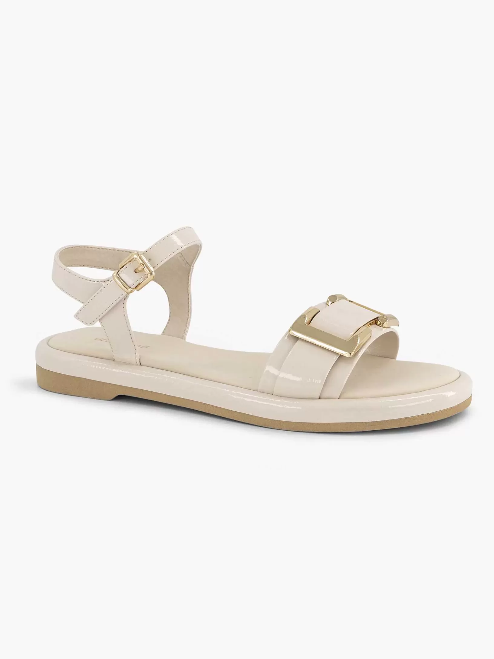 Sandalen | Graceland Beige Sandale Mit Dekorativer Schnalle