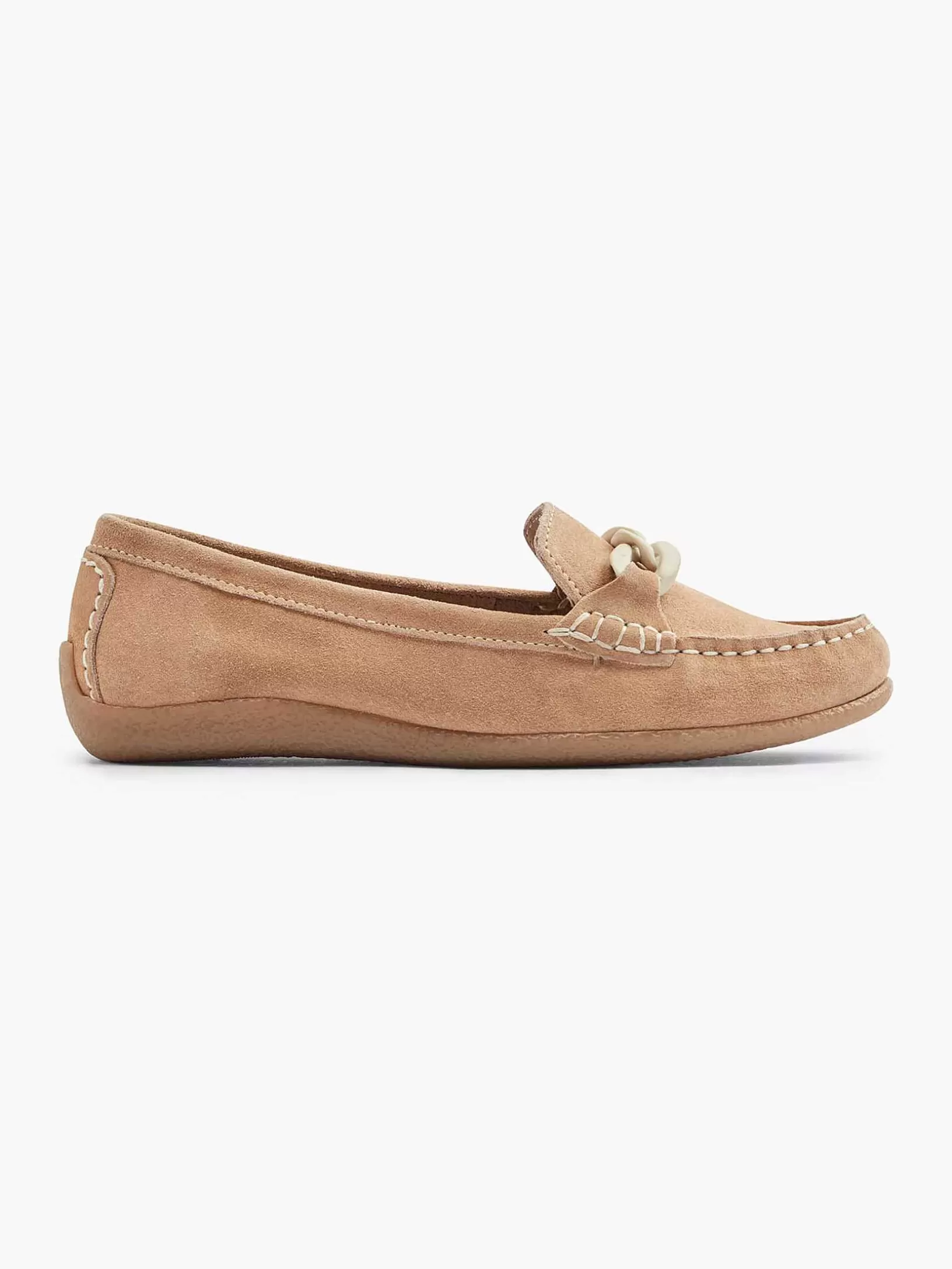 Slipper | 5th Avenue Beigefarbene, Dekorative Slip-On-Halskette Aus Wildleder