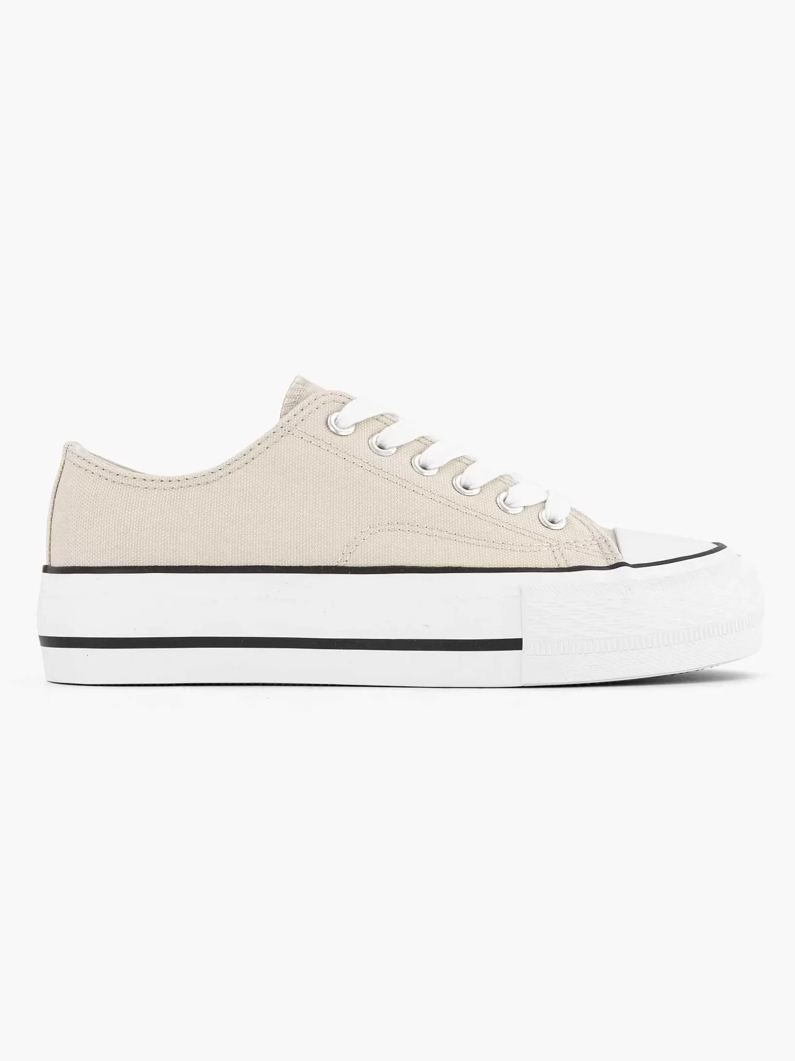 Turnschuhe | Graceland Beigefarbener Canvas-Sneaker