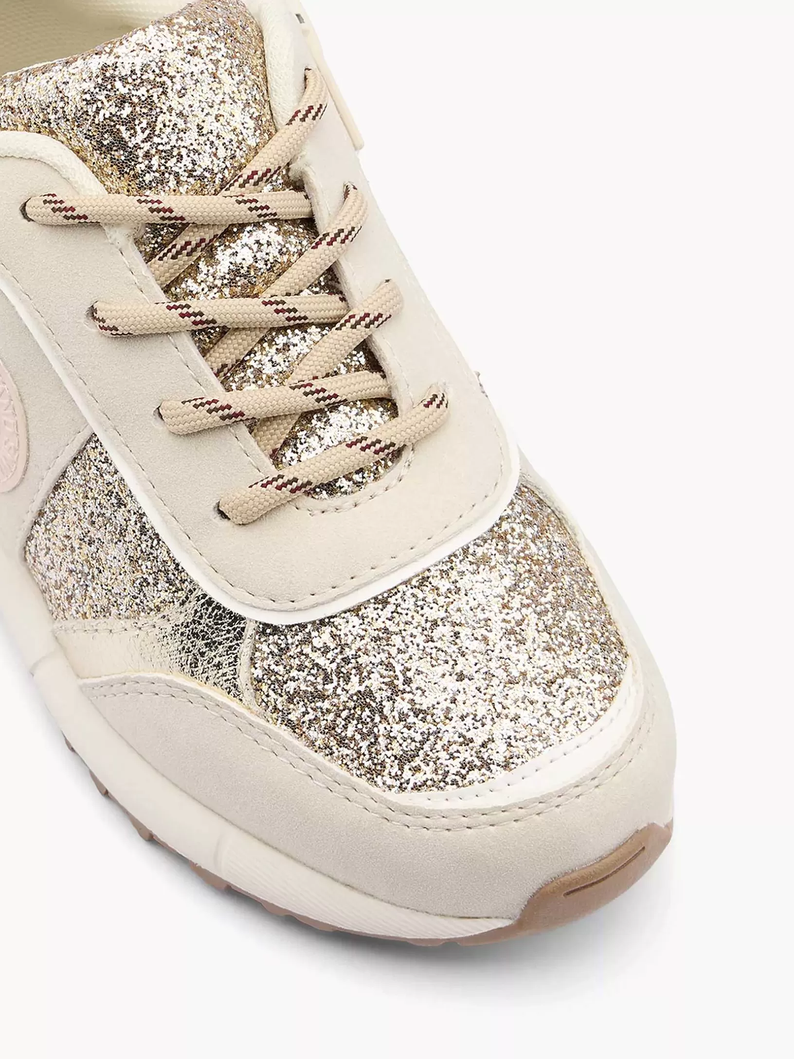 Jungenschuhe | Graceland Beigefarbener, Klobiger Sneaker Mit Glitzer