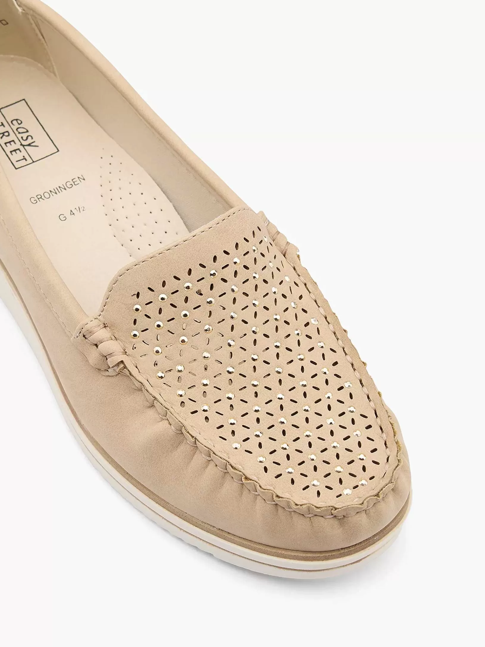 Komfortschuhe | Easy Street Beigefarbener Komfort-Slipper