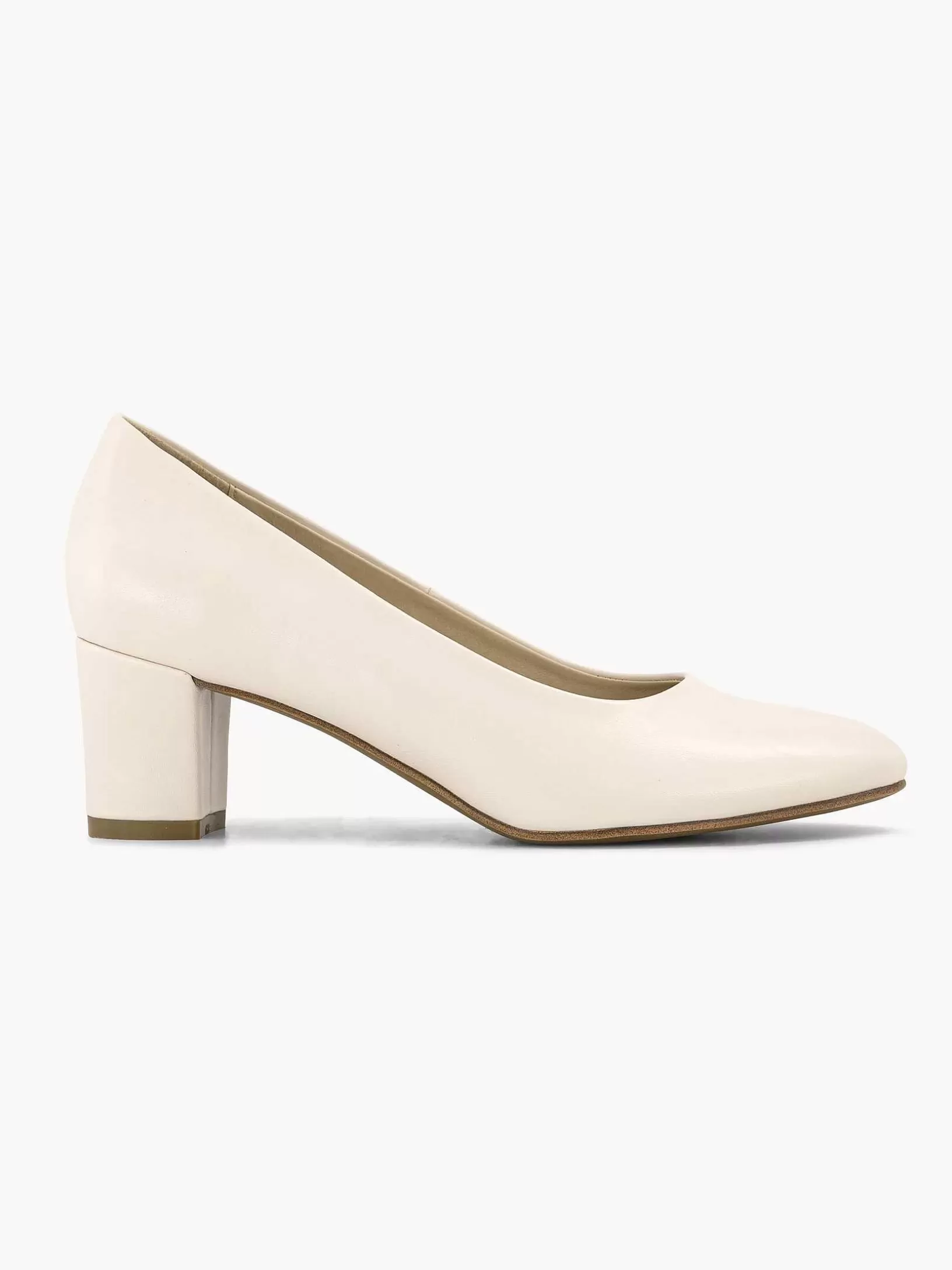 High Heels | Graceland Beigefarbener Pump-Blockabsatz