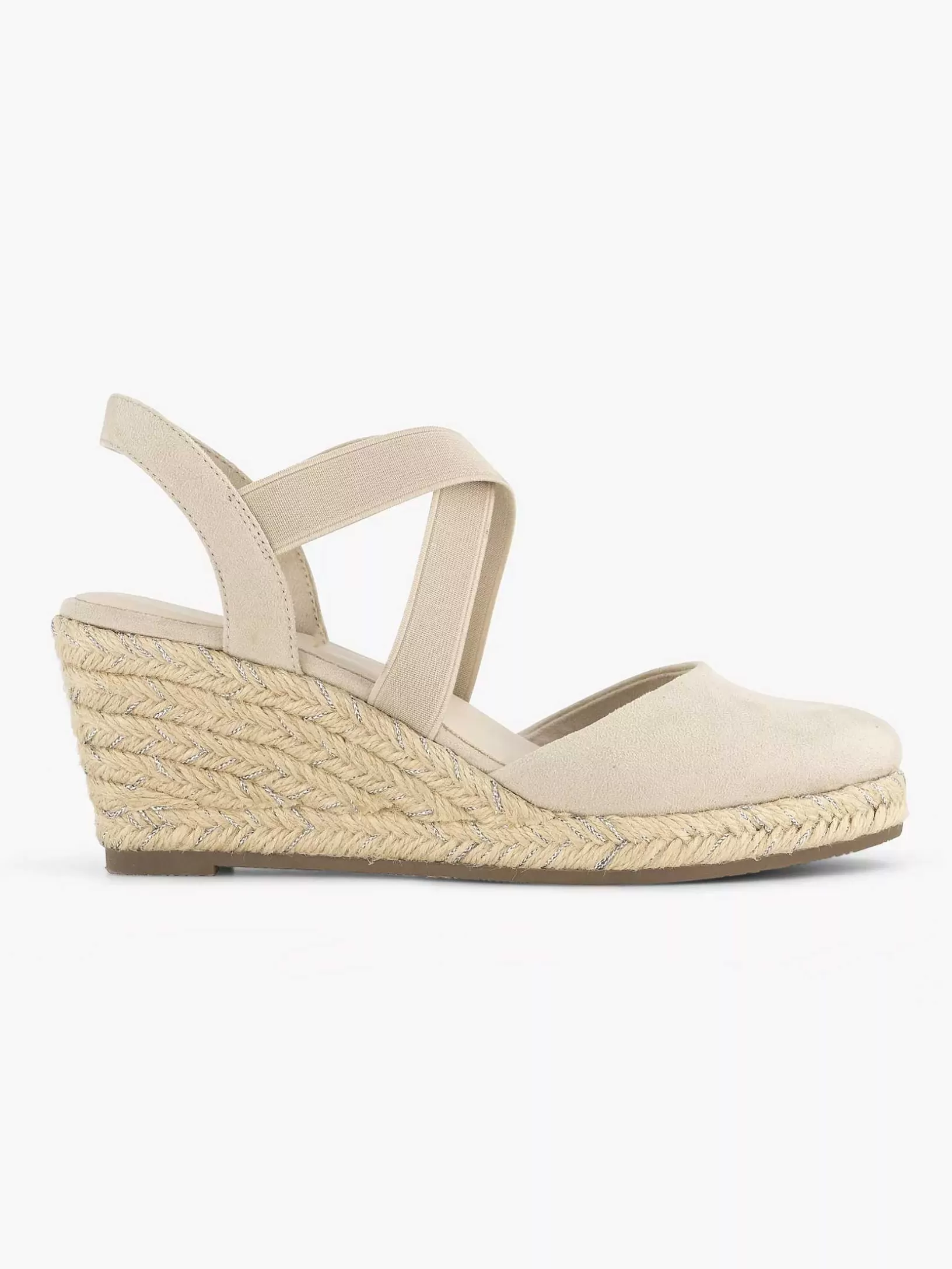 Sandalen | Graceland Beiger Slingback-Keilabsatz