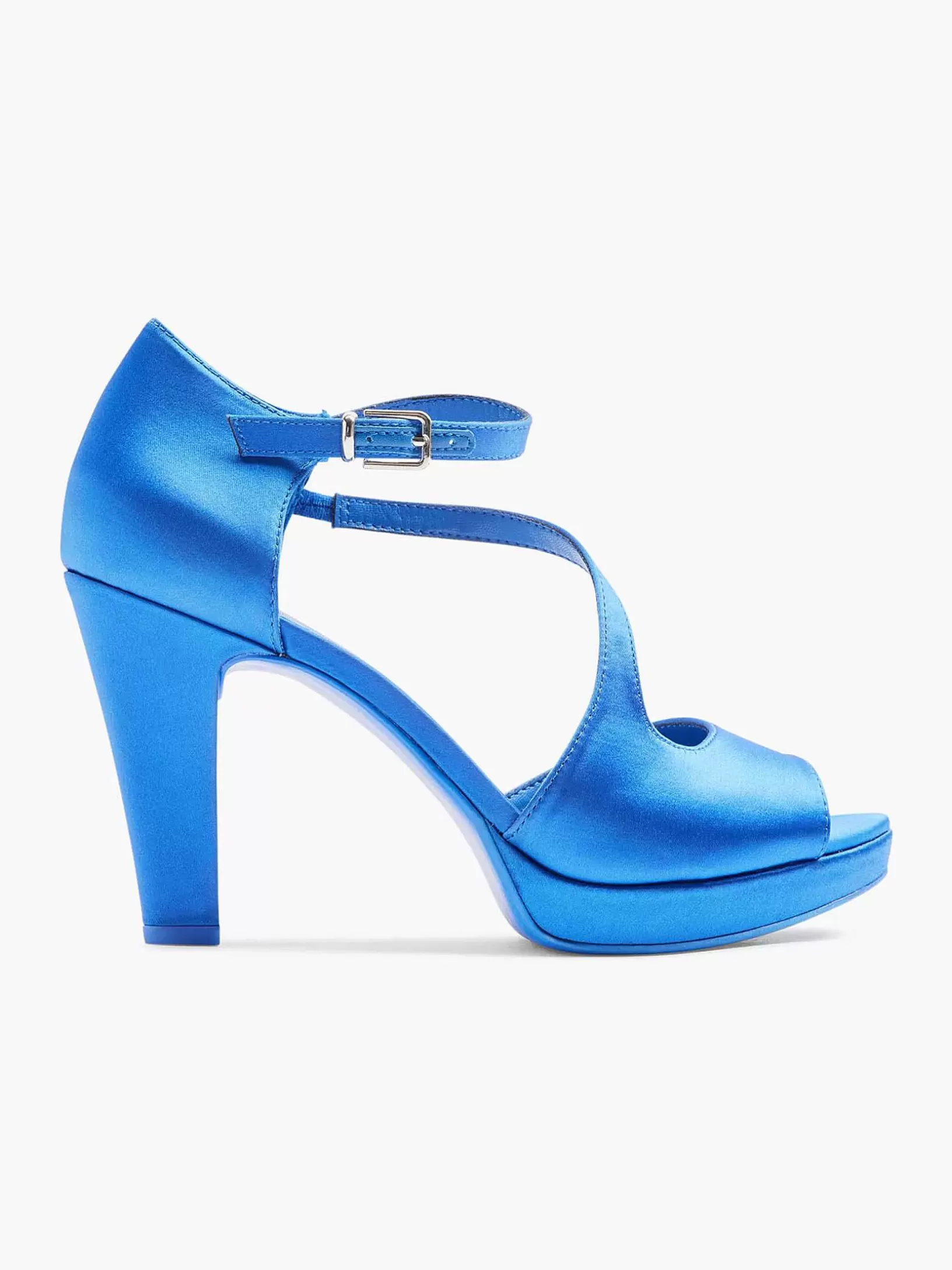 Pumps | Graceland Blauer Pumps Aus Satin