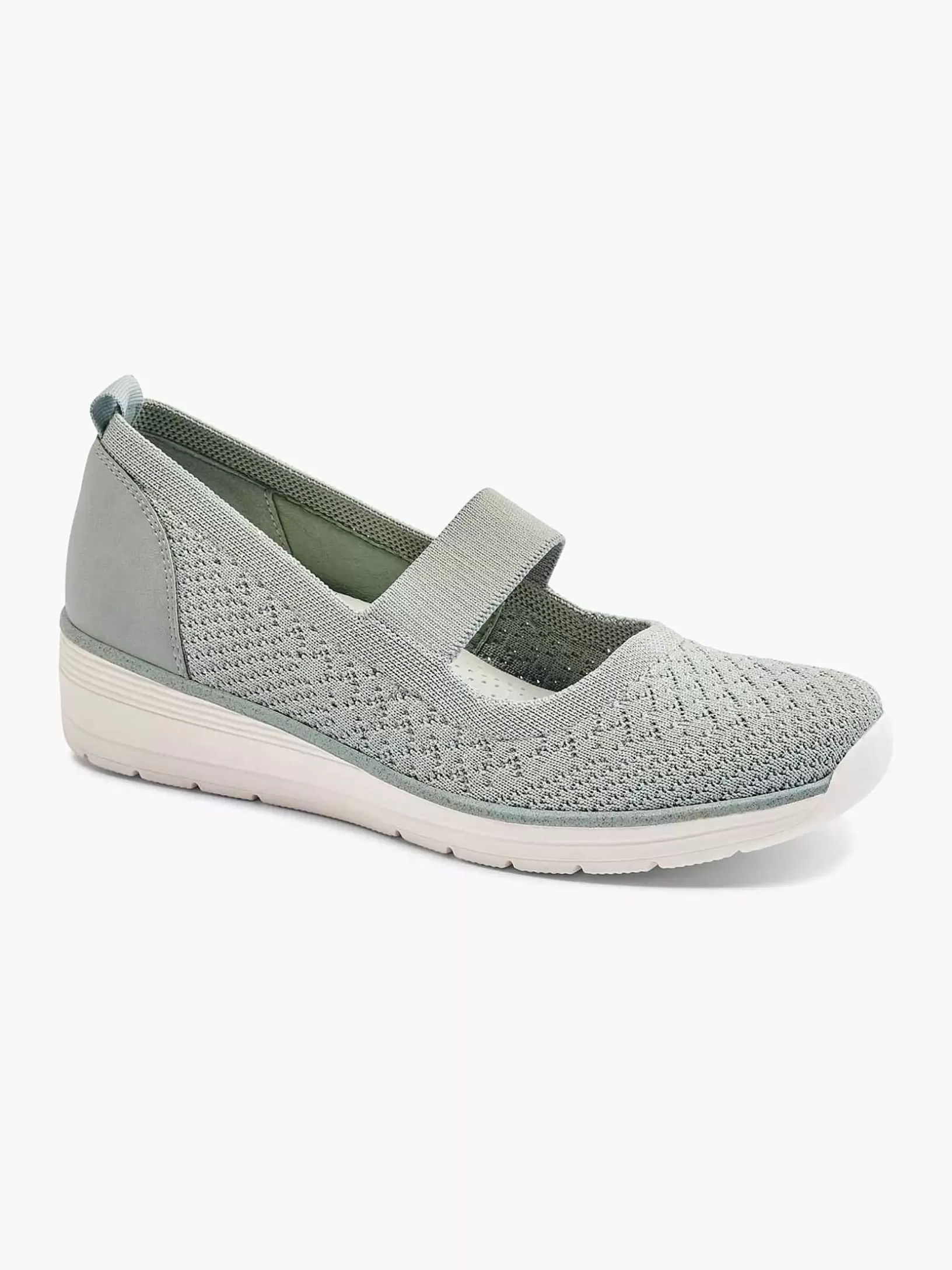 Komfortschuhe | Easy Street Grauer Slip-On-Keilabsatz