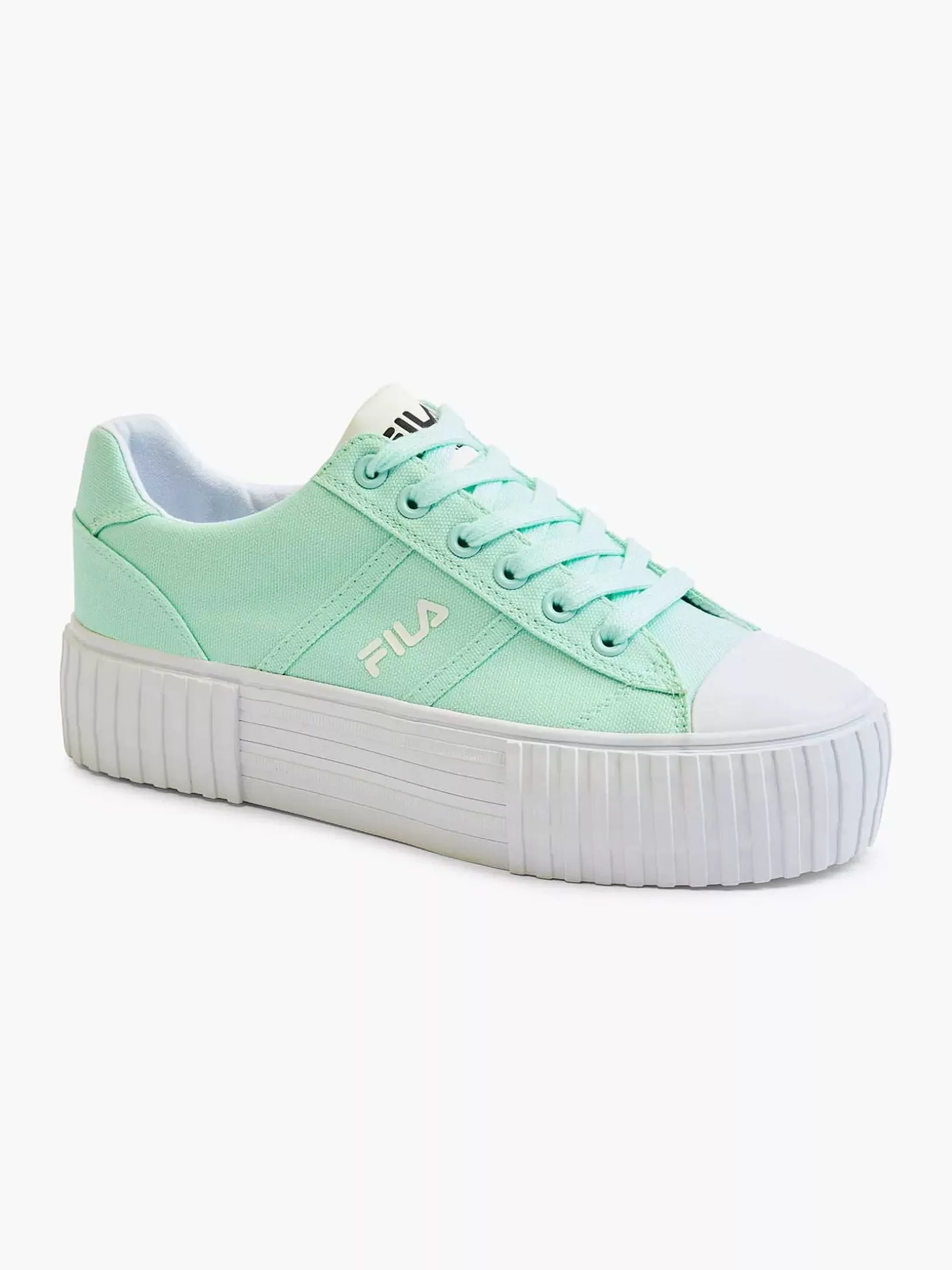 Turnschuhe | FILA Mintfarbene Canvas-Sneaker-Plattform