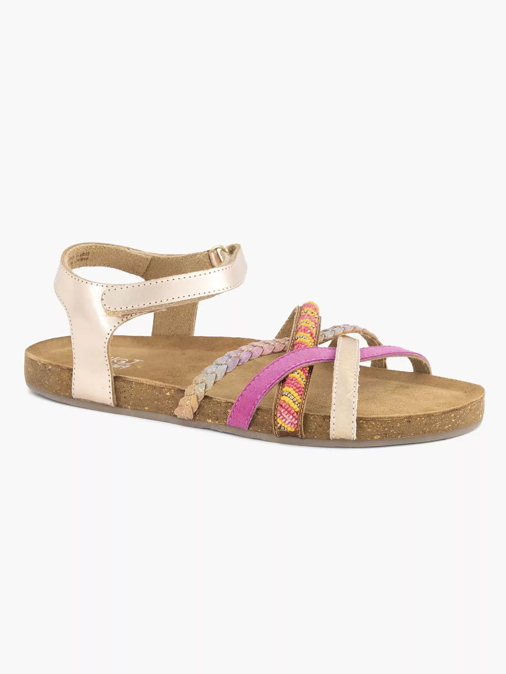 Jungenschuhe | Limelight girl Rosa Leder-Sandalenperlen