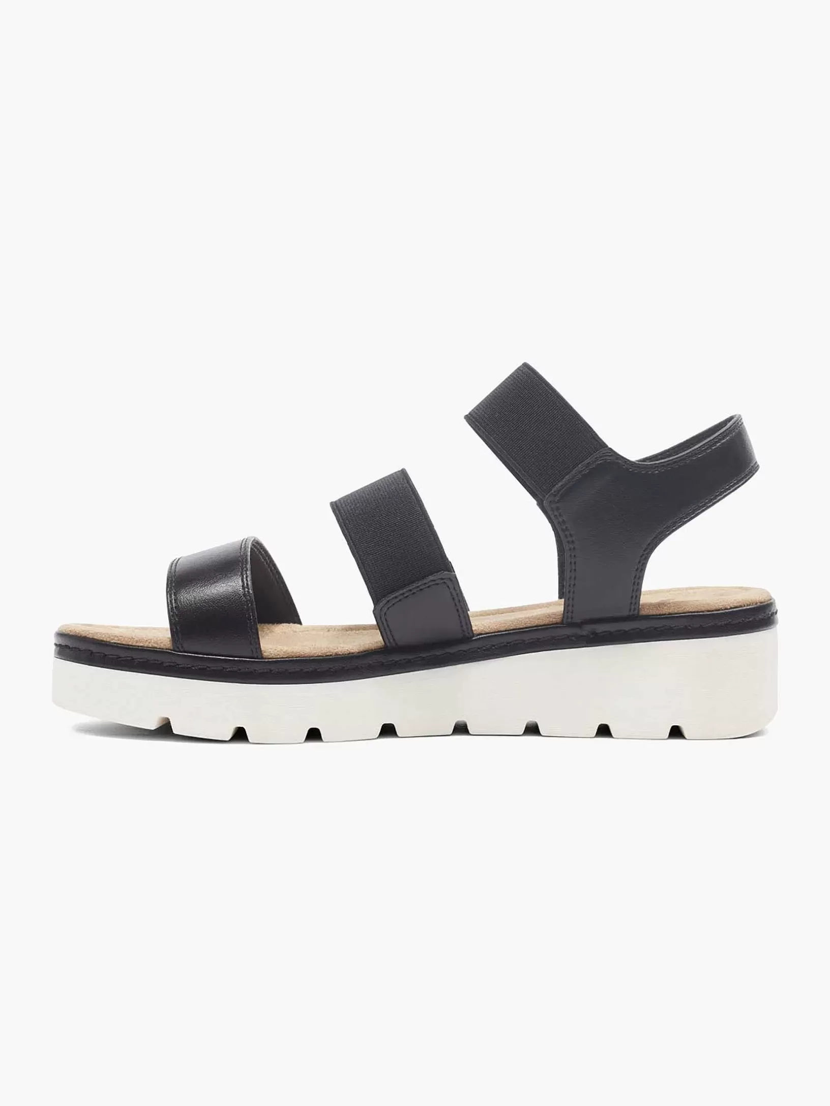 Sandalen | Esprit Schwarze Sandale Mit Gummizug