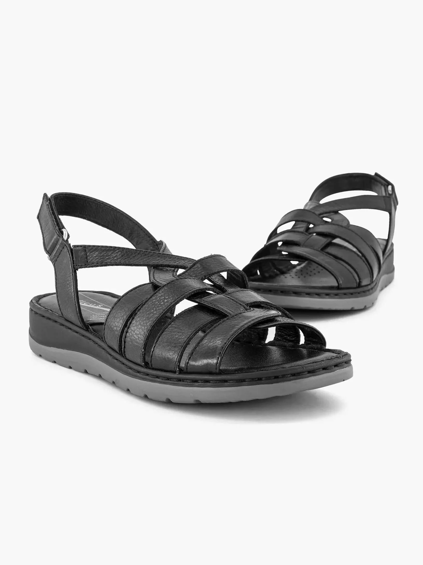 Sandalen | Medicus Schwarze Sandale Mit Klettverschluss