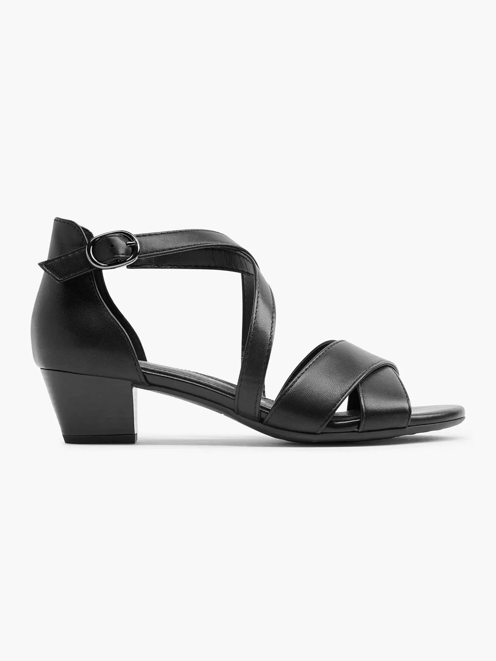 Komfortschuhe | Easy Street Schwarze Sandalette