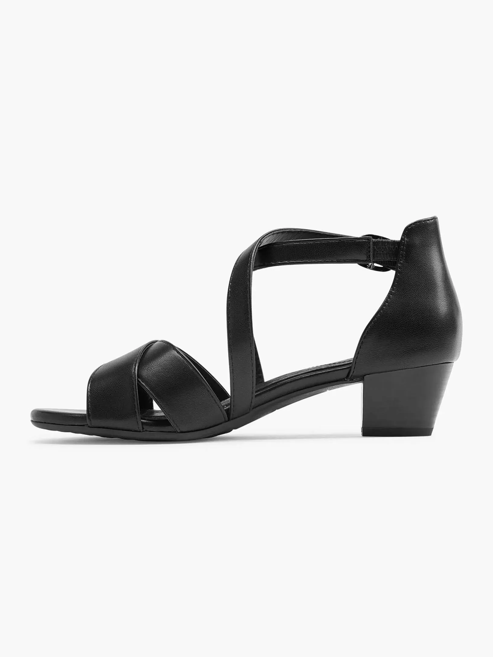 Komfortschuhe | Easy Street Schwarze Sandalette