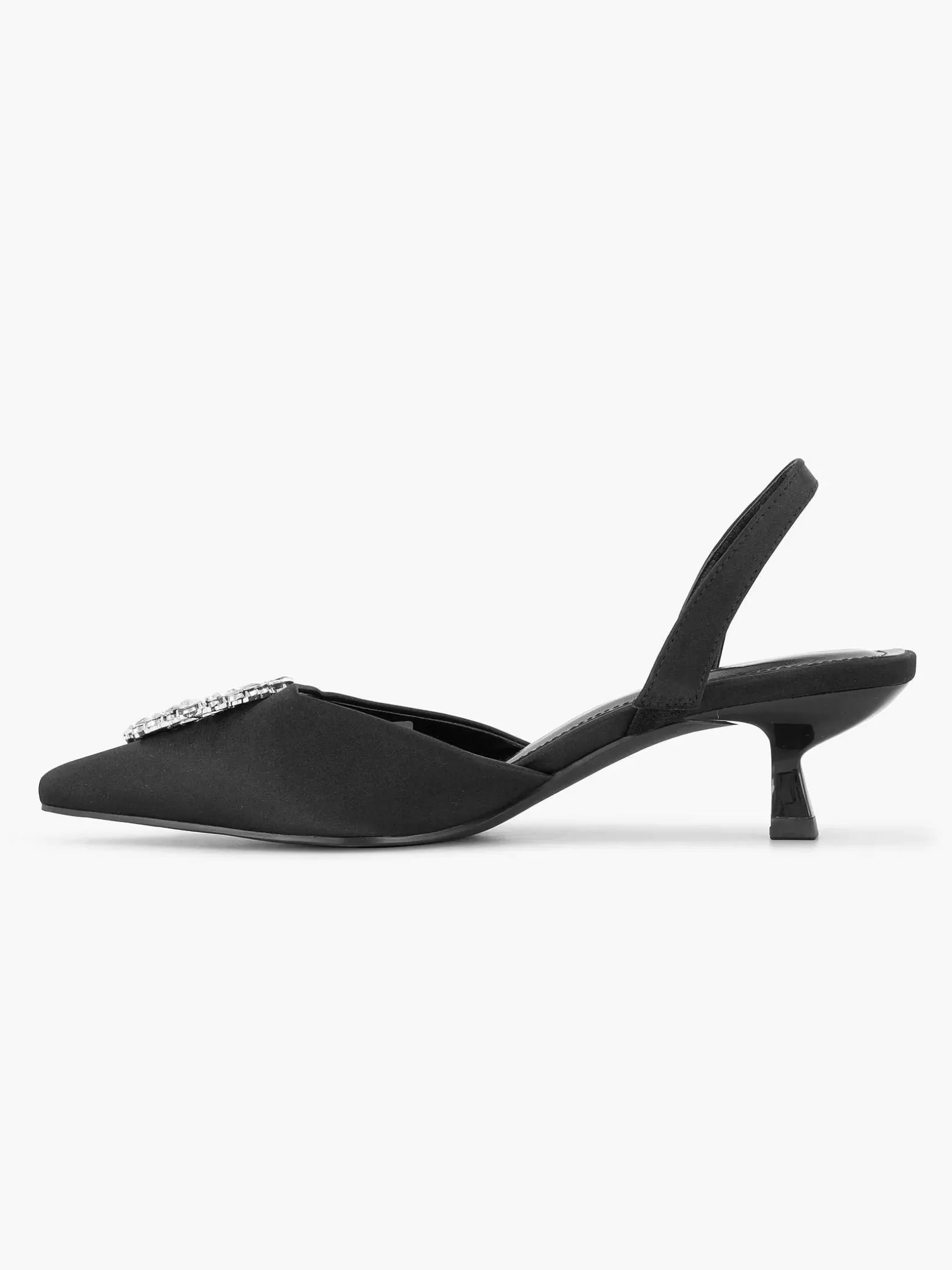 Pumps | Graceland Schwarze Slingback-Strasssteine