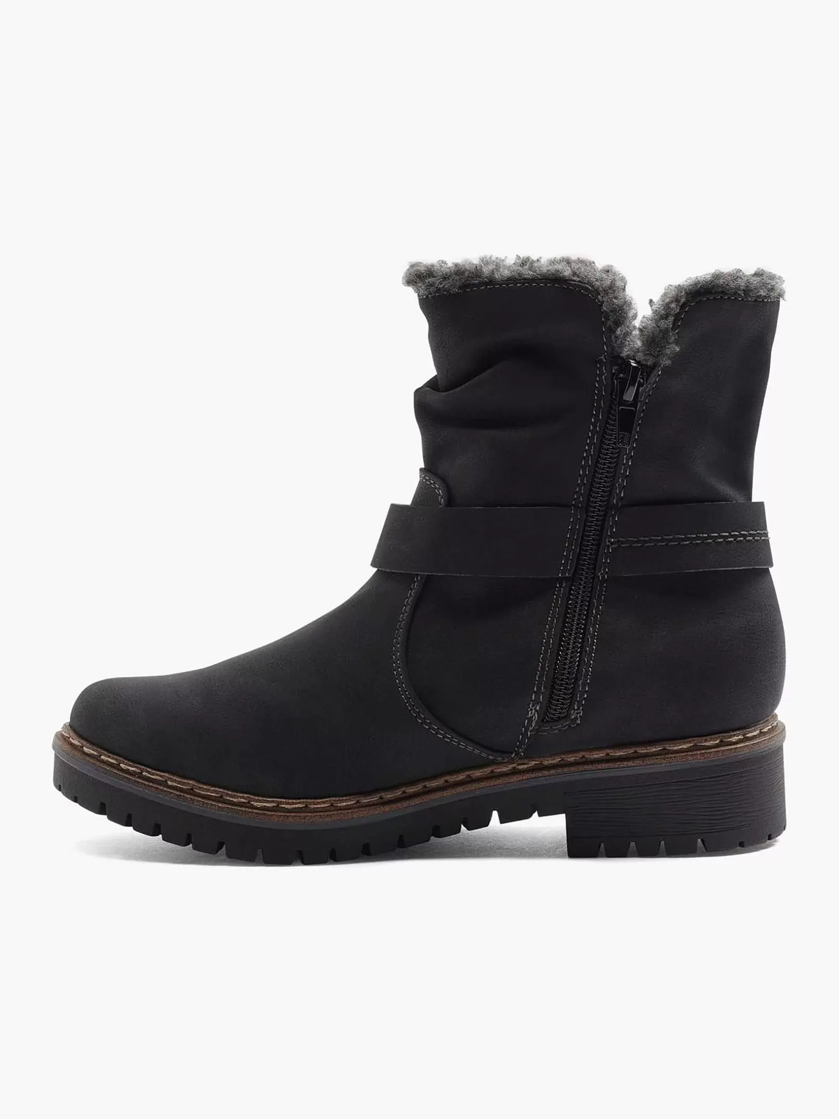 Komfortschuhe | Easy Street Schwarze Stiefelette, Warm Gefuttert