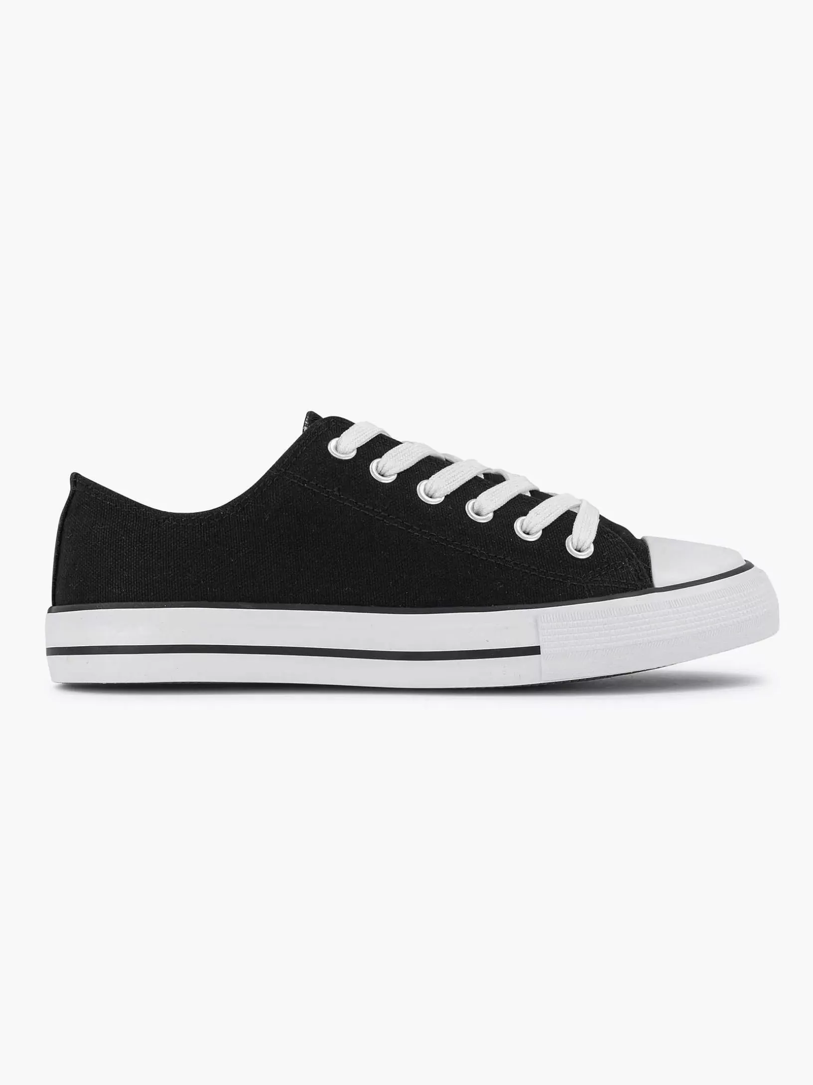 Turnschuhe | Graceland Schwarzer Canvas-Sneaker