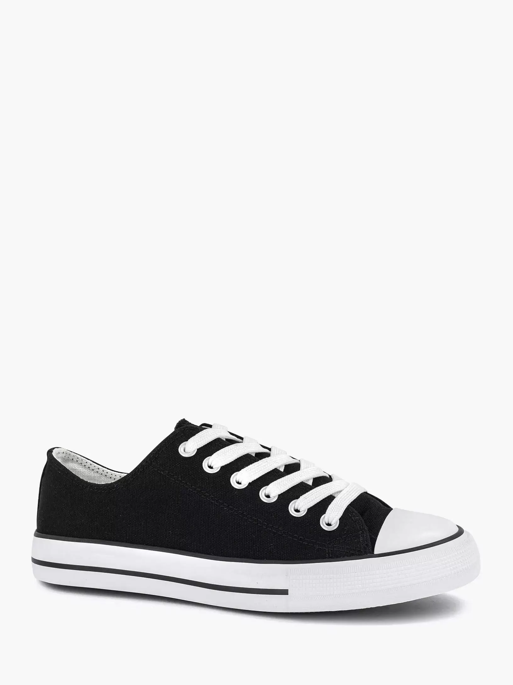 Turnschuhe | Graceland Schwarzer Canvas-Sneaker