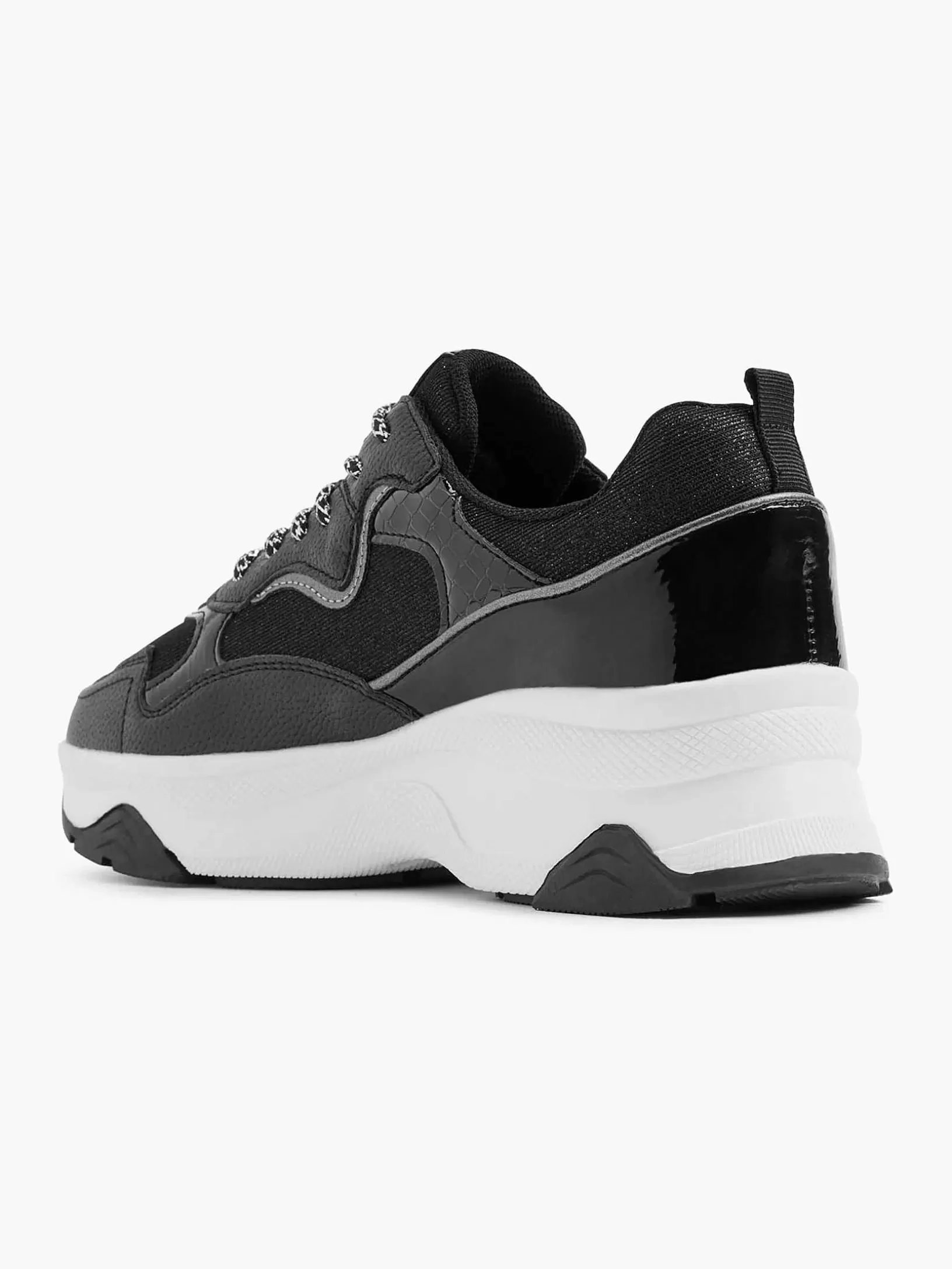 Turnschuhe | Oxmox Schwarzer Klobiger Sneaker