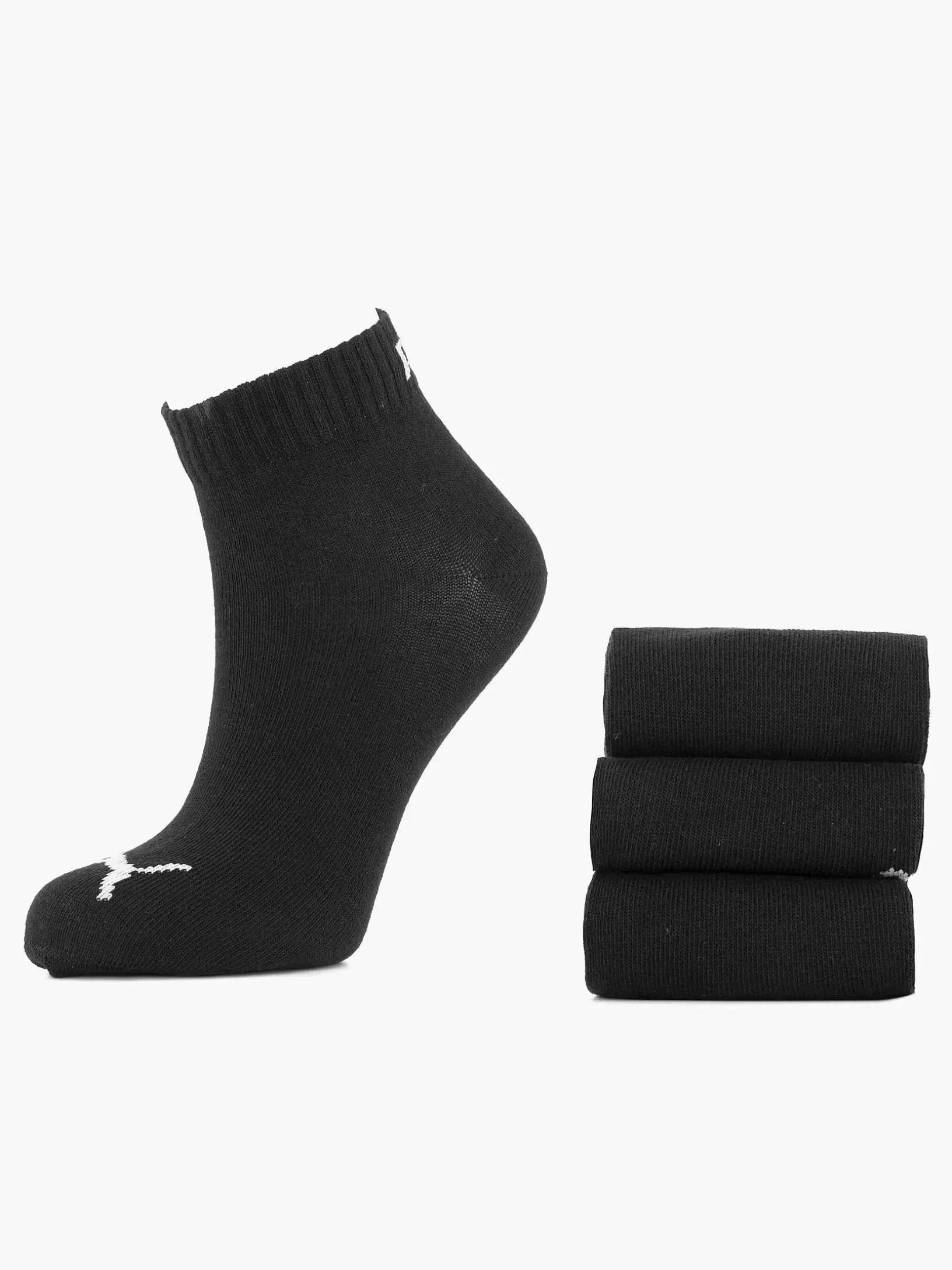 Socken | Puma Schwarzer Quarter Plain 3Er-Pack 35-38