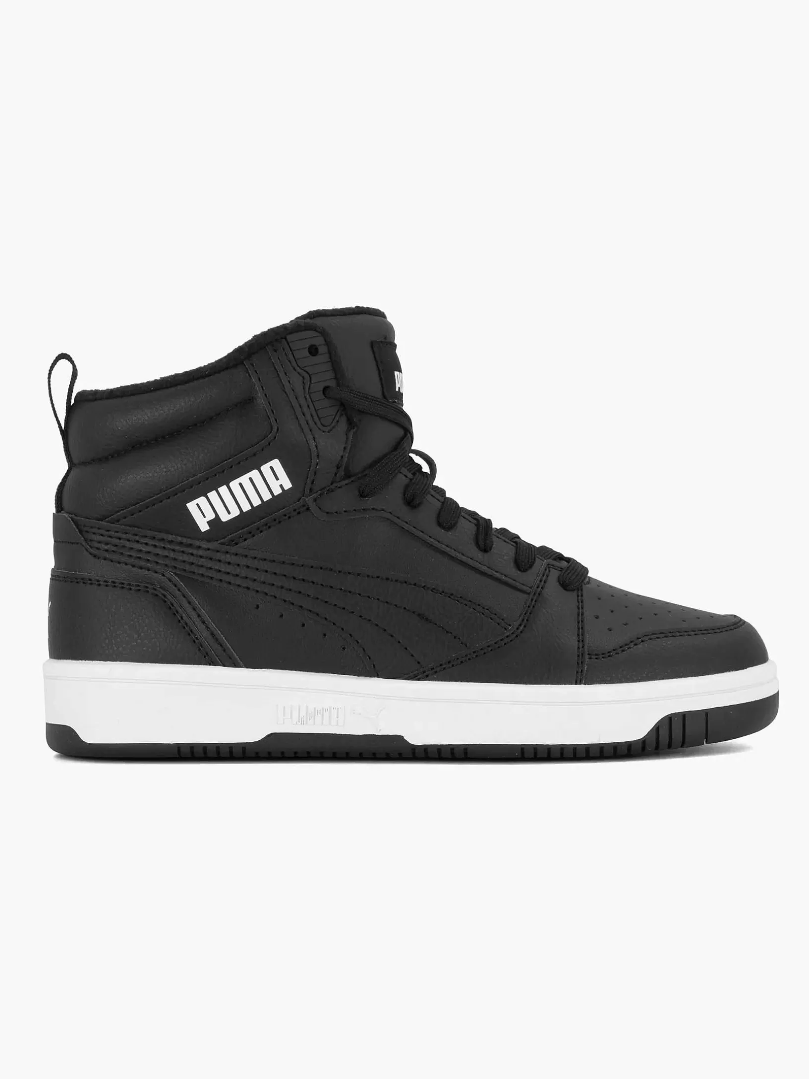 Jungenschuhe | Puma Schwarzer Rebound V6 Mid Wtr Jr