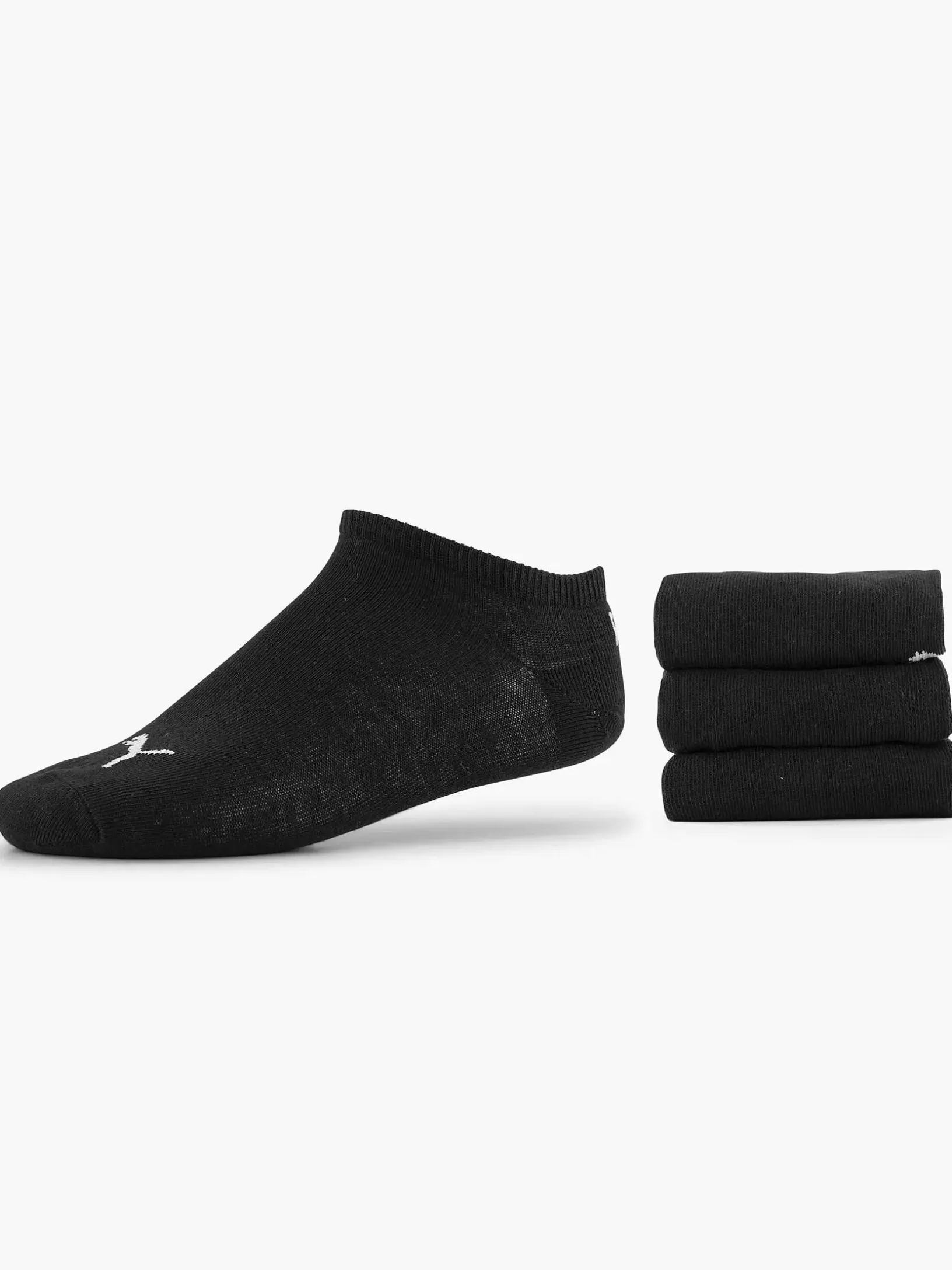 Socken | Puma Schwarzer -Sneaker, Einfarbig, 3Er-Pack, 35 38