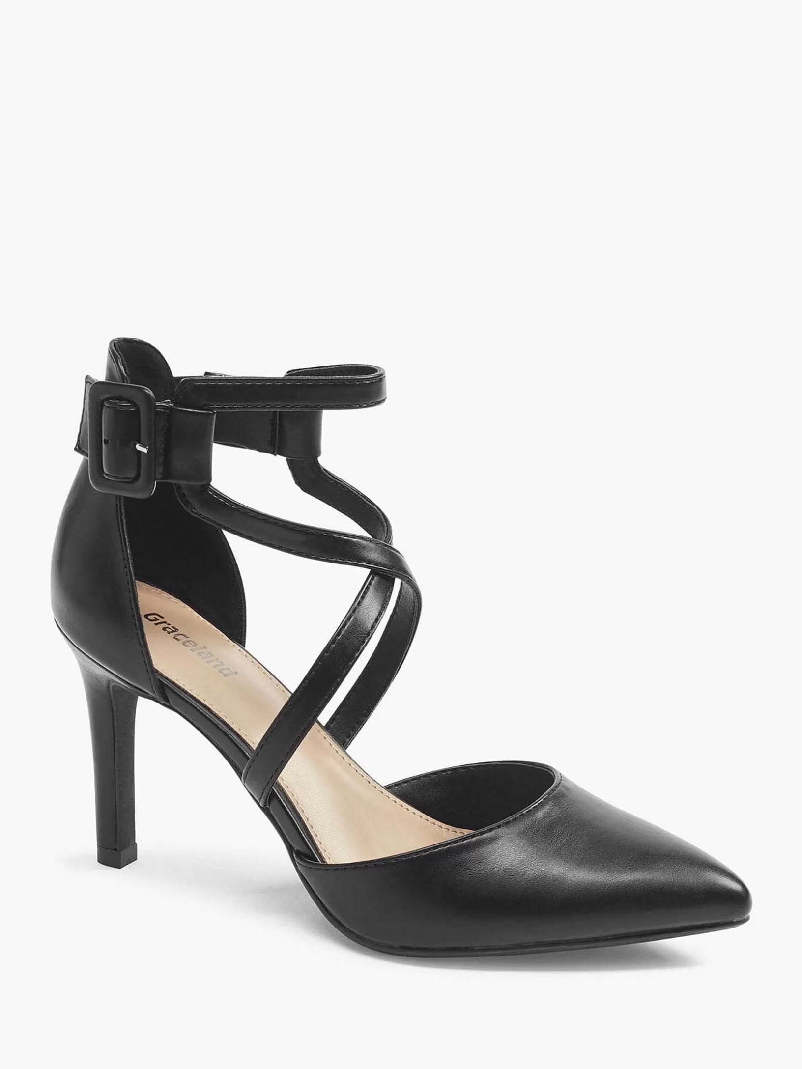 High Heels | Graceland Schwarzer Pumpschnallenverschluss