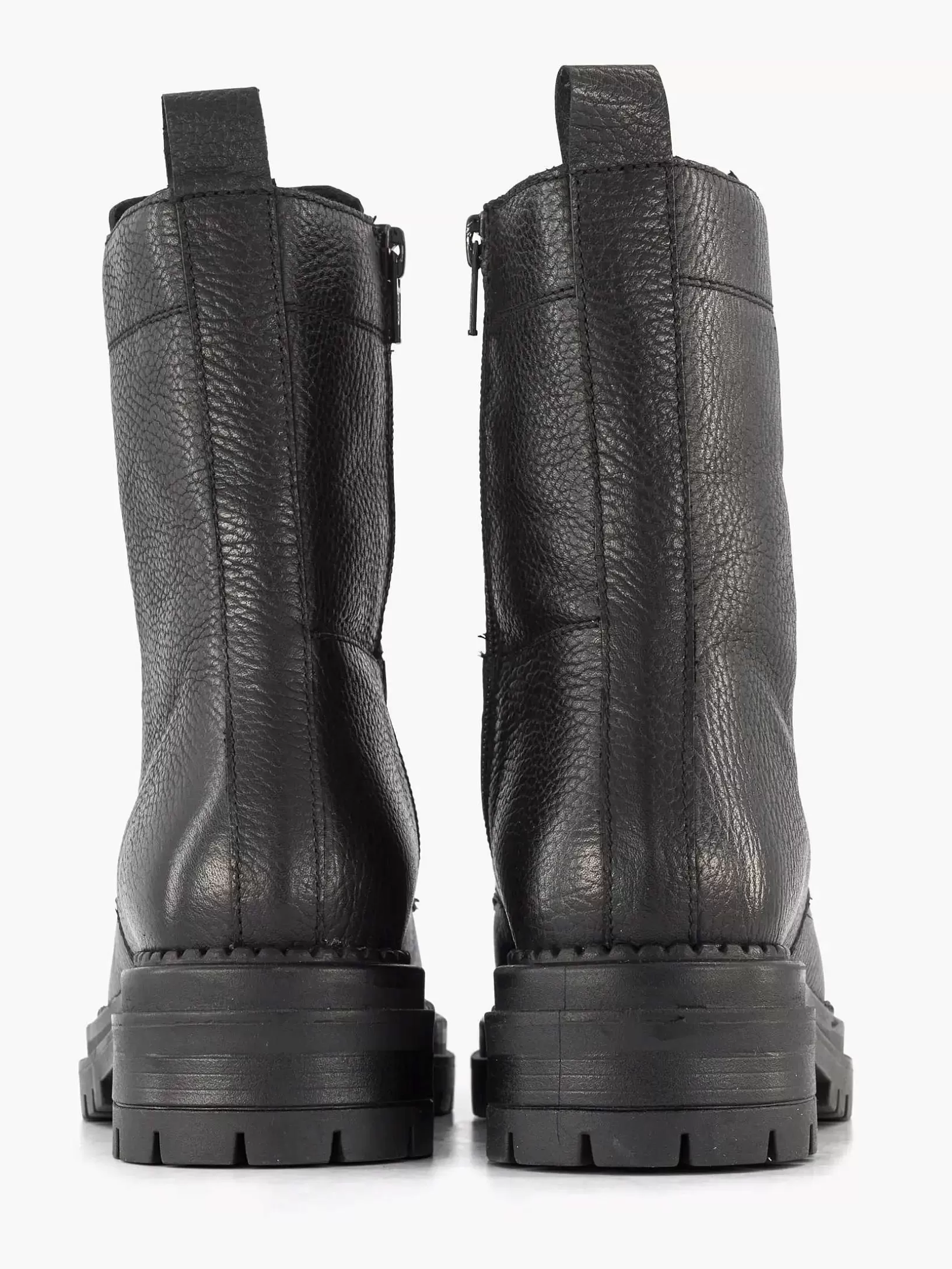 Stiefeletten & Stiefel | 5th Avenue Schwarzer Schnurstiefel Aus Leder