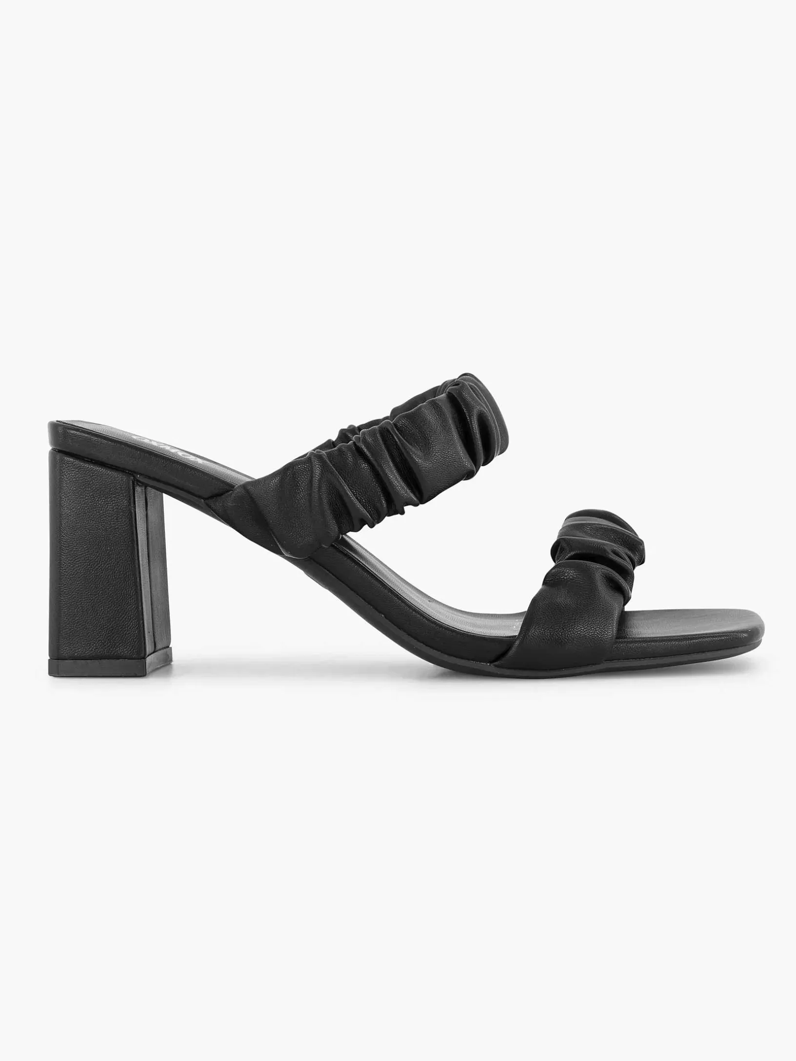 Sandalen | Oxmox Schwarzer Slipper-Absatz