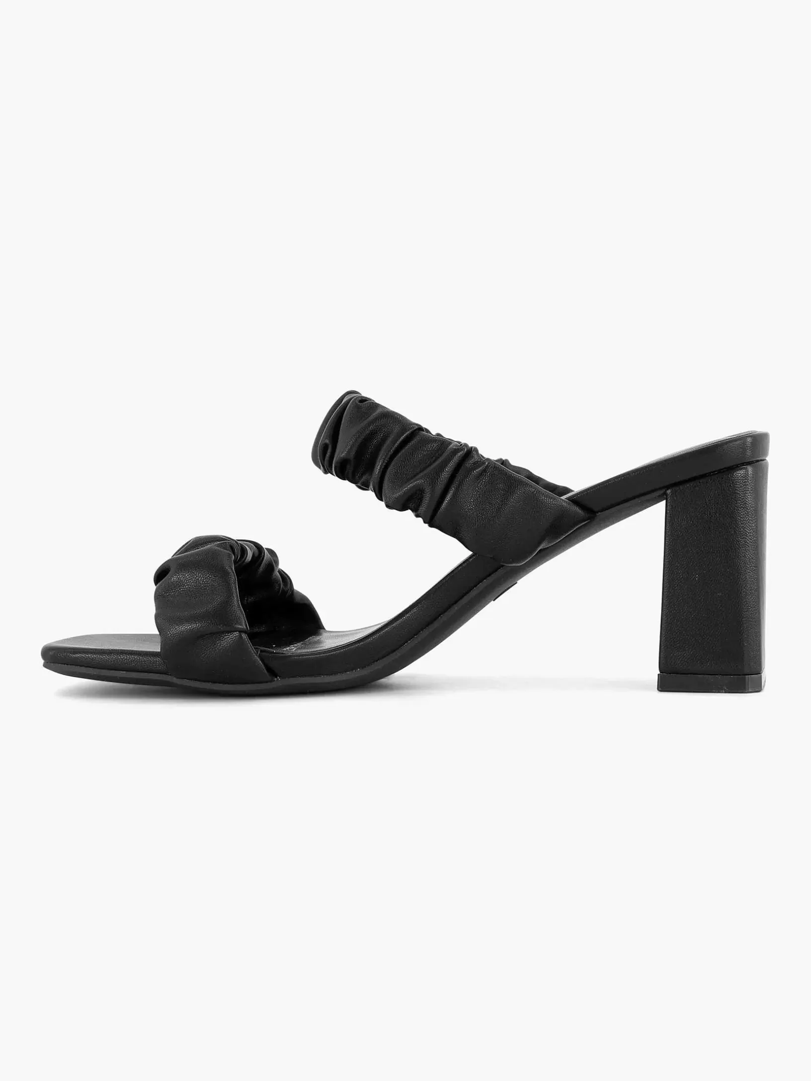 Sandalen | Oxmox Schwarzer Slipper-Absatz