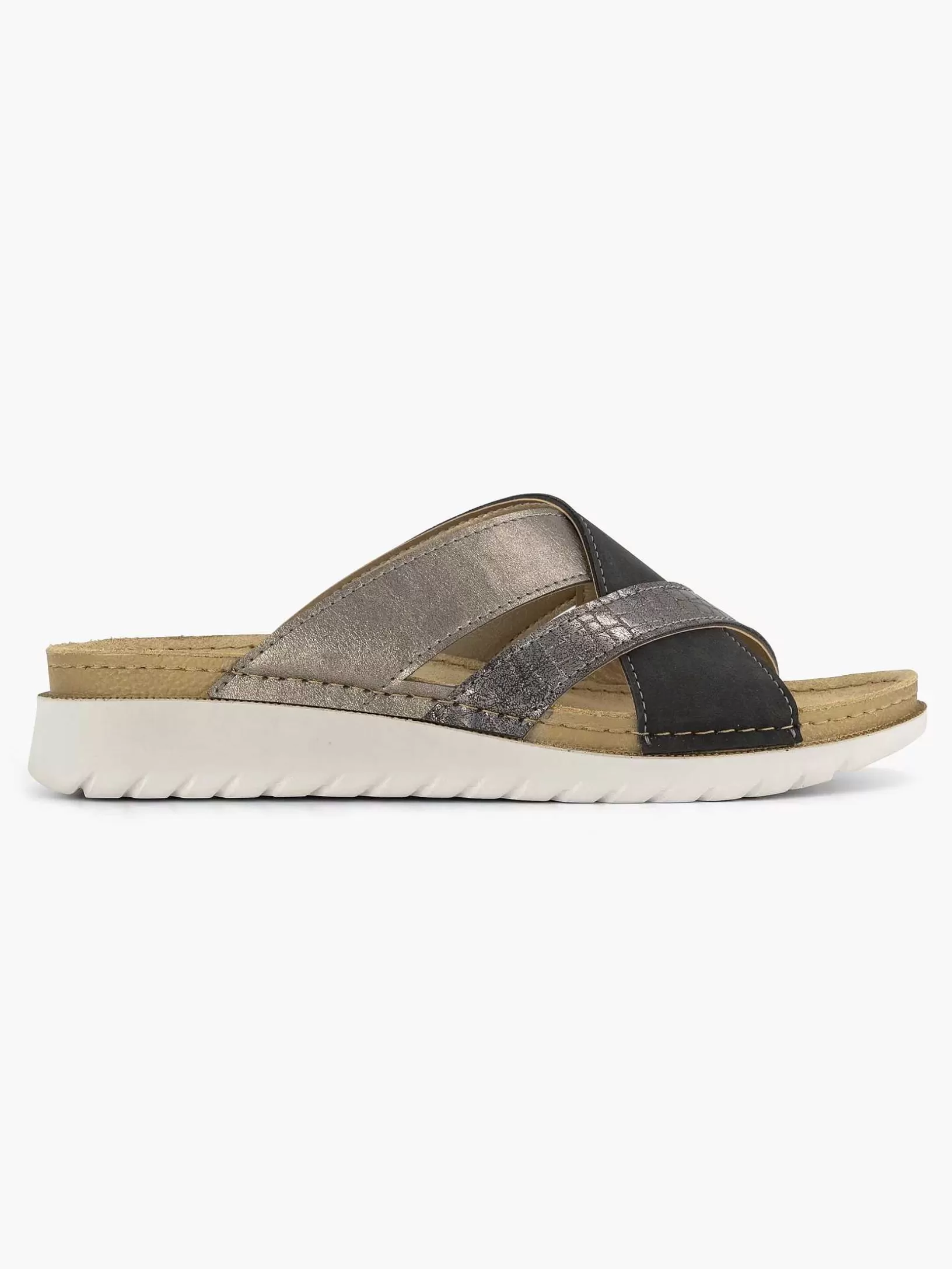 Sandalen | Easy Street Silberner Komfort-Slipper