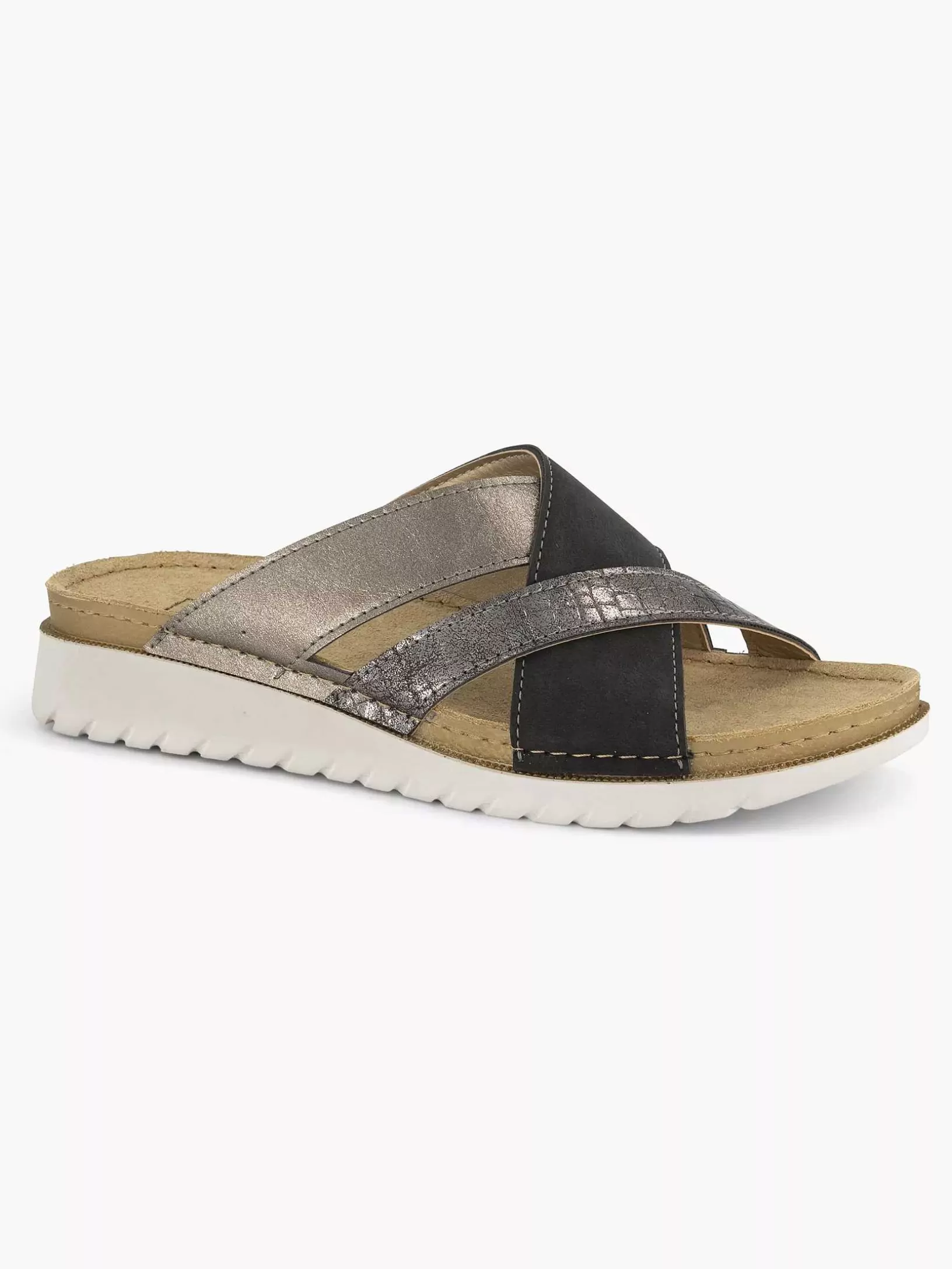 Sandalen | Easy Street Silberner Komfort-Slipper