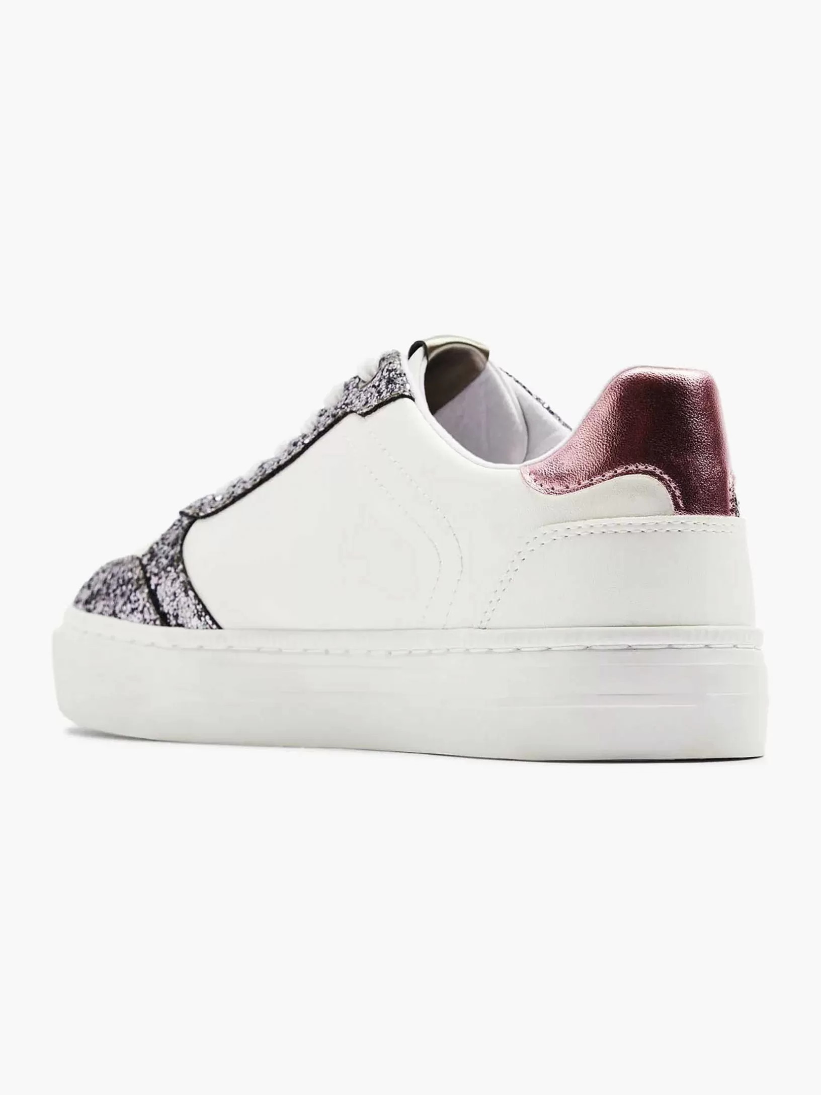 Turnschuhe | Graceland Weiser Sneaker-Glitzer